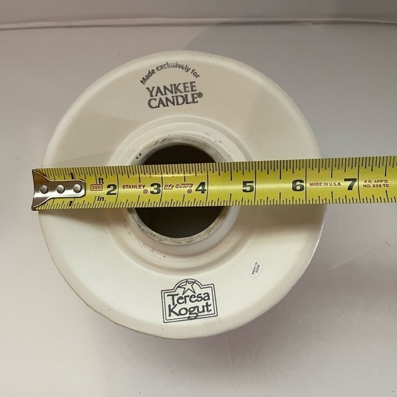 Yankee Candle Ceramic Christmas Shade Snowman Family Winter Scene Jar Topper - Picture 6 of 10